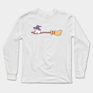 Witch Duckie on a Broomstick Long Sleeve T-Shirt